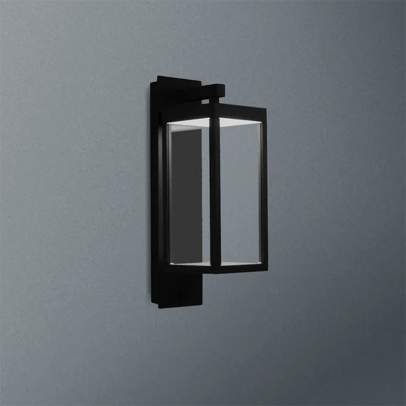 22559 Luz LED para entrada de patio exterior con linterna de aluminio, Sensor diurno y nocturno para porche