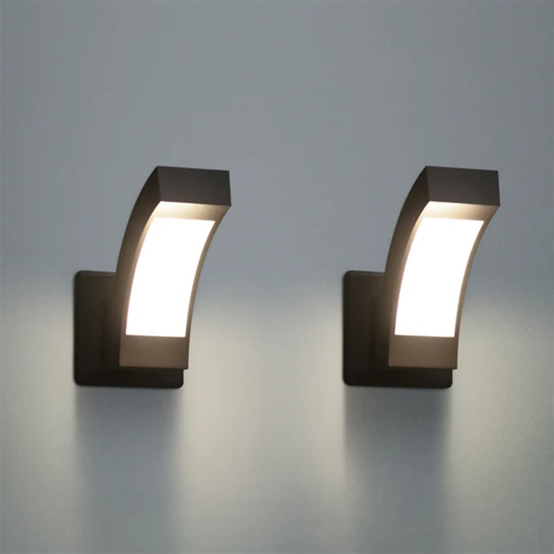 12557 Paquete de 2 luces LED de pared para exteriores